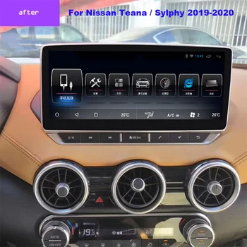 10.25 collas 2 Din Auto Radio Priekš Nissan Teana Sylphy 2015-2020 Android Ekrāna Tesla Stila Automašīnas Atskaņotājs, Stereo 4G Carplay Skaļruņi