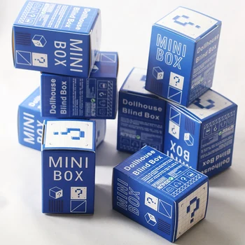10 Pack 1:12 Leļļu Namiņš Blind Box Mini Pārtikas Spēlēt Sajauc Kūka Dzert Dzīvnieku Modelis Pārsteigums Dāvanas Skatuves Modeli