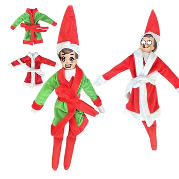 1PC Mini Ziemassvētku Plaukts Elf Lelle Drēbes Naktskrekls Drēbes Elf Drēbes Namiņš Ziemassvētku Kostīms