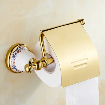 2 Stilu Antīks misiņš tualetes papīra turētājs, plauktu zelta, Retro virtuves salvešu turētājs, misiņa, Vara papīra turētāji plaukts Vintage