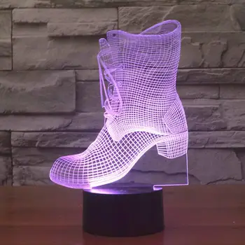 3D Princese Zābaki Lampas Radošu Pieskārienu, Tālvadības pults USB Nakts Gaismas Redzējumu, Galda Lampas 7 Krāsa Mainās Mājas Dekoru, Dāvanu