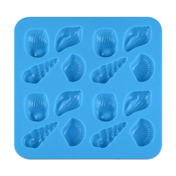 3D Seashell Ice Pelējuma Starfish Ledus Paplātes Gliemene Formas Ledus liešanas Veidnes Pomādes Pelējuma Virtuves Maizes Mīklas Konfektes Pieņemšanas Instruments, kas