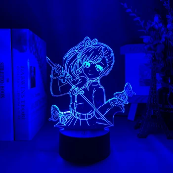 Anime Dēmons Led Nakts Gaisma Meitenēm Istabas Dekors Bērniem, Bērnu Usb Akumulatora Barošanu Nightlight Dāvanu Galda 3D Lampas Slayer Dzimšanas diena