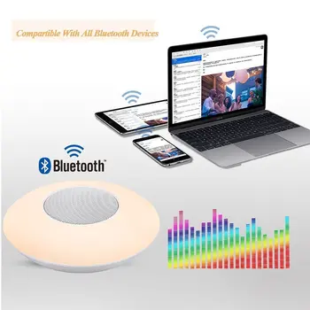 Bezvadu Bluetooth Skaļruņiem, Subwoofer Boombox Nakts Gaisma LED RGB Krāsains Portatīvo Mūzikas Atbalsta TF Datoru ar Mic