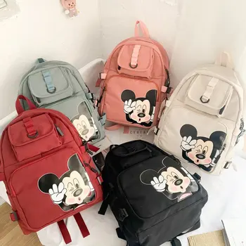 Disney Mickey mouse skolas soma studentu ceļojumu somā modes tendence viena pleca soma, liela apjoma mugursoma sieviešu mugursoma