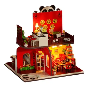 DIY Namiņš Puzzle Rotaļlietas 3D Kotedžu Būvniecība Mīklas Amatniecības Cienītājiem Ziemassvētku Dāvanas