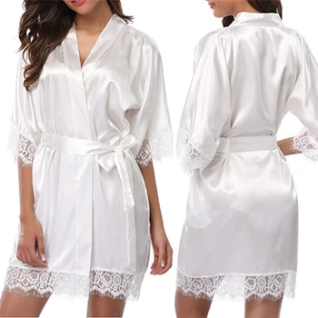 Ir 2021. Jaunu Modes Sievietes, Meitenes, Sexy Īsām Piedurknēm mežģīņu Apakšveļa Bižutērija Ledus Zīda Sleepwear Komplekts Lady Nightgowns