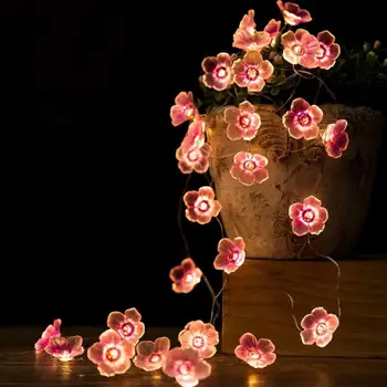 Karstā Pārdošanas 2M LED Gaismas Stīgu Ziemassvētku egļu čiekurs Adatas Vara Stieples Pasaku Gaismas Ins Bell Vainags Rotājumi Sakura Lampas