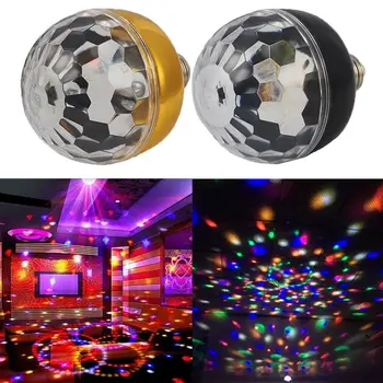 Krāsains Mājas Romantiska Disco Posmā Zibspuldzes Gaismas RGB LED Burvju Kristāla Bumbu Lampas Puse Sīpola