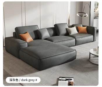 Lateksa mazgāšanas bezmaksas tehnoloģijas audumu dīvāna izmērs ģimenes dzīvojamās istabas gaismas luksusa mūsdienu ziemeļu Eiropā