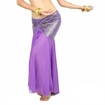 Mermaid design vēdera dejas kleita Mirdzoša Satīna Ilgi Svārki spāņu Swing deju svārki Vēdera Deju svārki 14 pieejamās krāsas