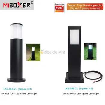 Miboxer 9W RGB+PKT LED Zālienu Gaismas Kvadrāts/Apaļā 24V Āra Ūdensizturīgu Ip66 Ainavu Zālienu Lampas, Led Garden Light Zigbee 3.0