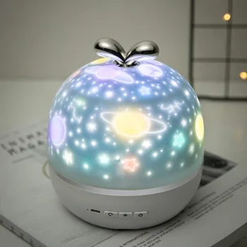 Nakts Gaismas Projektors ar Mūziku USB Uzlādes Zvaigžņotām Romantika Rotējošo Projekcijas Lampa, Bērniem, Pieaugušajiem, Guļamistaba Dec Ziemassvētku Dāvanu