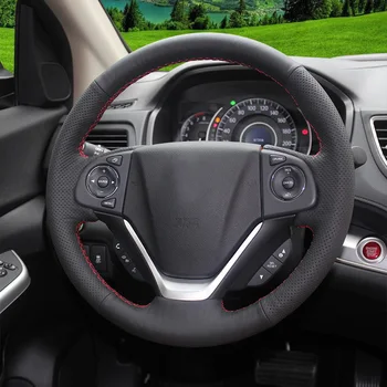 Premium Mākslīgās Ādas Honda CRV CR-V Accord Automašīnas Stūres Rata Vāciņu, Interjera Aksesuāri, Auto Vadīt Ripu Aizsardzības Uzmava