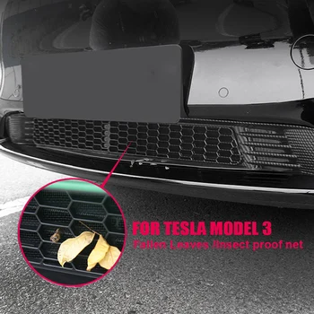 Putekļu Pierādījums Iekšējās Ventilācijas Restes Segtu Tīkls Tesla Model 3 2017 - 2022 Auto Zemāks Bampers Pret Kukaiņu Neto Apdare Piederumi