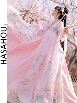 Seno Kostīms Rozā Hanfu Cosplay Princese Pilnībā Kleita Ķīniešu Tradicionālo Apģērbu Sieviete Uzlabota Pasaku Qi Hanbok Uzvalks Oriģināls