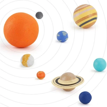 Simulācijas Saules Sistēmas 9pcs plastmasas kosmiskā Planētu sistēmas Visumā modelis skaitļi Mācību Materiālu Zinātnes Izglītības rotaļlietas
