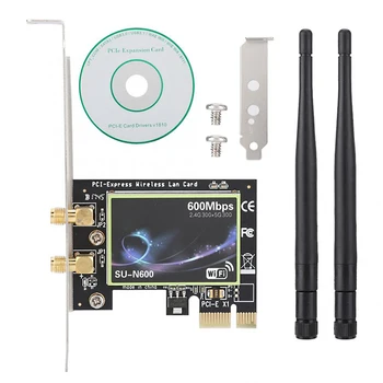 SU-N600 Iebūvēts Pci-e Bezvadu Tīkla Karti 2.4 G/5G Dual Band 600M PCI-E Gigabit Ethernet Tīkla Kartes atbalsts AP Pārvades