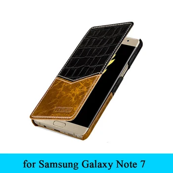 Sākotnējā Luksusa Krokodils Graudu Īstas Ādas Gadījumā Telefona Aizmugurējais Vāciņš Samsung Galaxy Note 7 Note7+Bezmaksas Dāvana