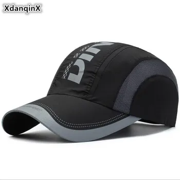 XdanqinX Ultra-plānas Poliesters, Elpojošs Acs Caps 2020. Gada Vasaras Vīriešu Vēdināmā Beisbola cepure Regulējama Izmēra Sieviešu Sporta Cepure